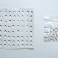 72 holes ii (paper, polythene bag; 22x11cm) © p ward 2010