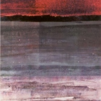 The Solent (printing inks on paper; 25x45cm) 1986 nfs