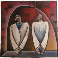 cannibal abyss (pastel on paper; 45x45cm) 1989 nfs