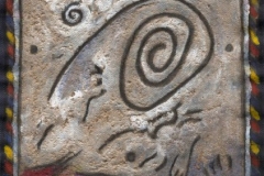 spirit (acrylic and mud on linen; 10x15cm) 1993 nfs
