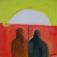 umbrella (acrylic on canvas; 30x30cm) 2007