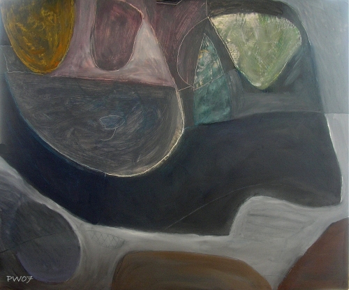 searching for the blue ray limpet (oil on board; 74x61cm; 2007)