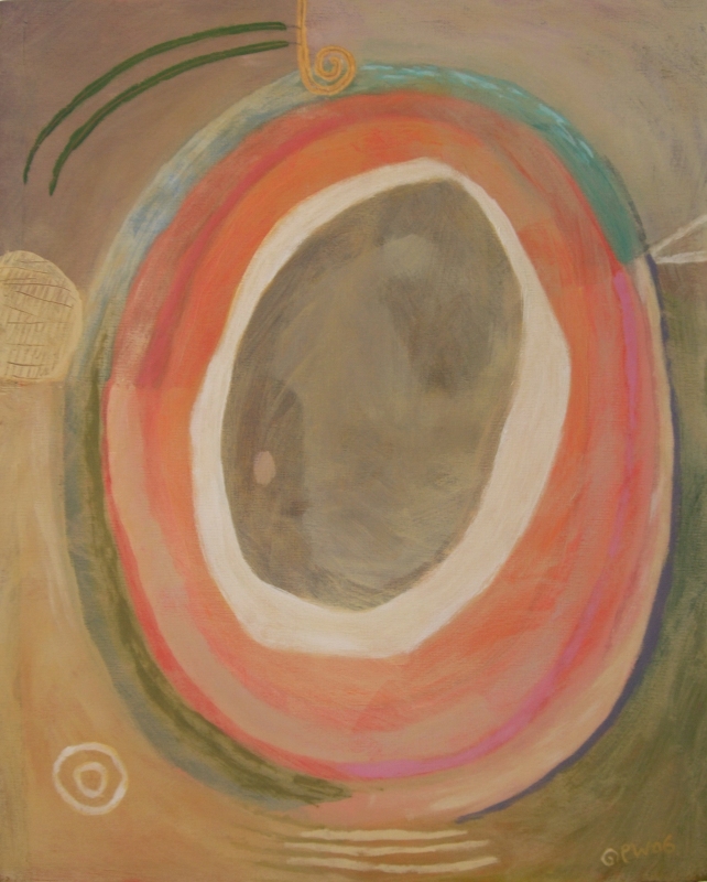 one stone (acrylic on canvas; 40x50cm) 2006