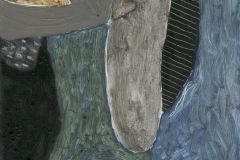 sausage in st ives (oil and earth pigments on board; 17x30cm) 2008