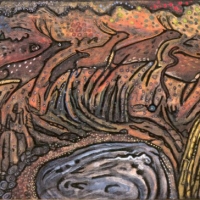nature painting (pastel and paint on paper; 42x30cm; 1996) sold