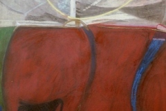 tune for a black cow (pastel on paper; 59x42cm; 2002)