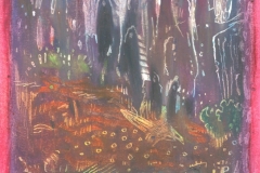little people (oil pastel on paper; 10x15cm; 1996)