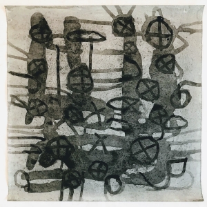 46 an ordinalia (Botallack black ‘ink' on paper; 56x56cm)