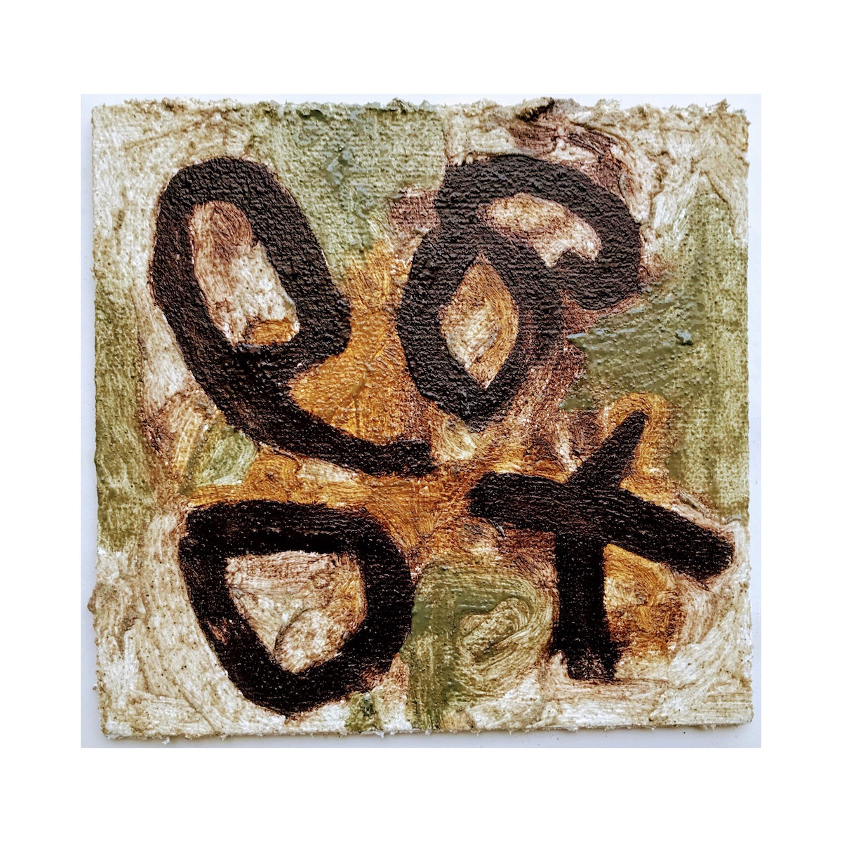 047  devotion (Cornish earth pigments and linseed oil on primed salvaged board; 23x23cm)