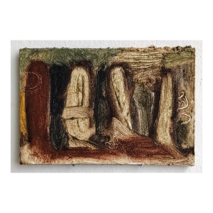 031 ancestors (Cornish earth pigments and linseed oil on primed salvaged board; 30x18cm)