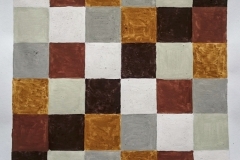 Cornish Quilt (Cornish earth pigments on paper; 30x30cm) © p ward 2018