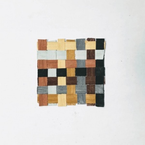 063 earth weave 1 (Cornish earth pigments on paper; 13x13cm) © p ward 2020