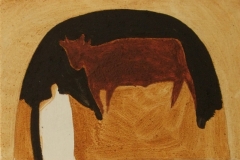 devon red (earth pigments and linseed oil on board; 11x16cm) 2008