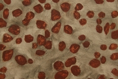 grey & red movement (earth pigments and linseed oil on board; 28x28cm) 2008