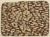 blood flow (earth pigments + pva on driftwood;64x48cm;2009)