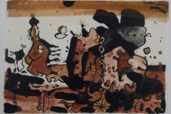 lively landscape (earth pigments on laos handmade paper; 80x60cm) 2009