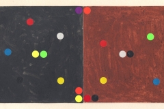 rhythm-of-constraint (earth pigments and sticky dots on paper;22x11cm) © p ward 2010