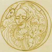 new moon (pencil on paper; 12x12cm) 1993 nfs
