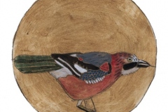 jay (mud and watercolour on paper; 17x17cm) 1984 nfs