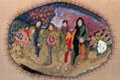 faerie theatre (paint on carpet paper; 30x21cm; 1996)