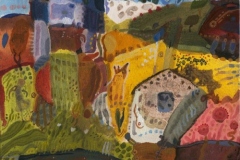 foxfields (acrylic on paper; 24.5x17.5cm; 1997)