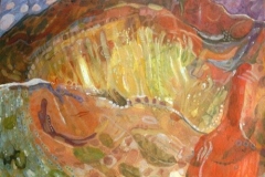 boggrass (acrylic on paper; 26x31.5cm; 2001)