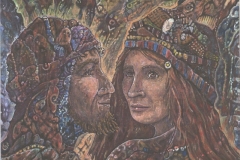 of kings and queens (watercolour on paper; 23x23cm; 1999) sold