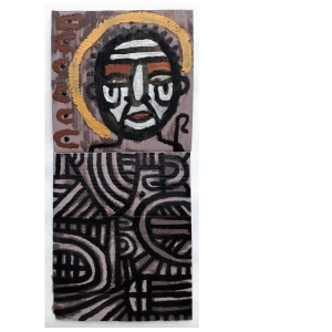 009 Saint Piran 2 (Cornish earth pigments on salvaged card; 29x63cm)