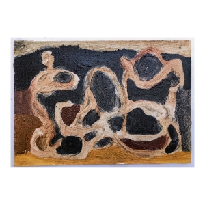 049 no apologies (Cornish earth pigments and linseed oil on oil-paper; 21x15cm)