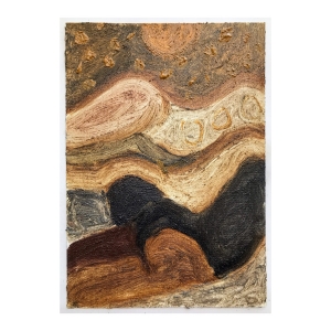 050 backs and bottoms (Cornish earth pigments and linseed oil on oil-paper; 15x21cm)