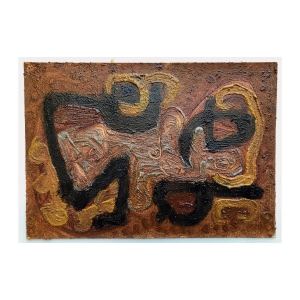 053 I eat what I sea (Cornish earth pigments and linseed oil on oil-paper; 21x15cm)