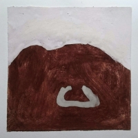 in landscape III (Cornish earth pigments on paper; 28x28cm) © p ward 2018