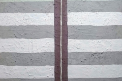 grey, green, white, mauve V - seam (Cornish earth pigments on wood; 50x50cm) © p ward 2018