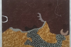 beneath me now (Cornish earth pigments on canvas; 30x25cm) © p ward 2019