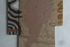 heady (Cornish earth pigments on reclaimed board; 30x50cm) © p ward 2019