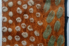 approaching the ocean (Cornish earth pigment egg tempera on paper; 16x14cm) © p ward 2019