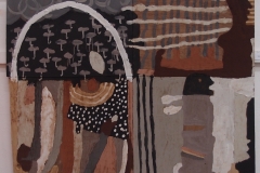 y’n unweyth kodha yn Eynda / it only happens in India (Cornish earth pigments on salvaged board; 109x89cm) © p ward 2019