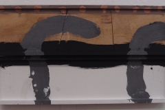 myghternes a sten / queen of tin (Cornish earth pigments on salvaged wood; 64x35cm) © p ward 2019