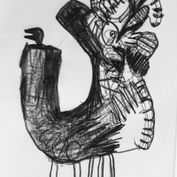 007 turkey spirit - acts beyond self (graphite on paper; 21x30cm)