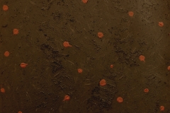 black earth with fiery red dots (earth pigments and linseed oil on board; 30x30cm) 2008