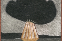 dirty cloud over the sea (earth pigments on paper; 20x20cm) 2008