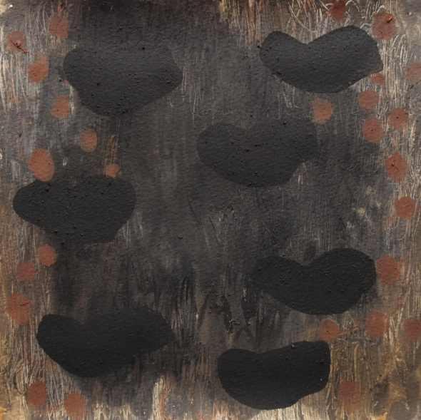 back to basics 2 - black form  dreaming (earth pigments on watercolour paper) @ p ward 2015