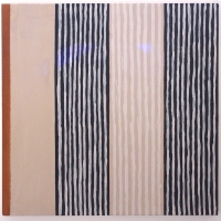 painted verticals (earth pigments on canvas; 90x90cm) © p ward 2014