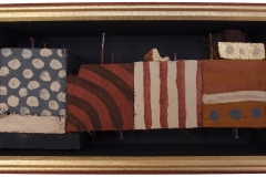 offcuts in an offcut frame vi - palette (earth pigments on wood) © p ward 2016